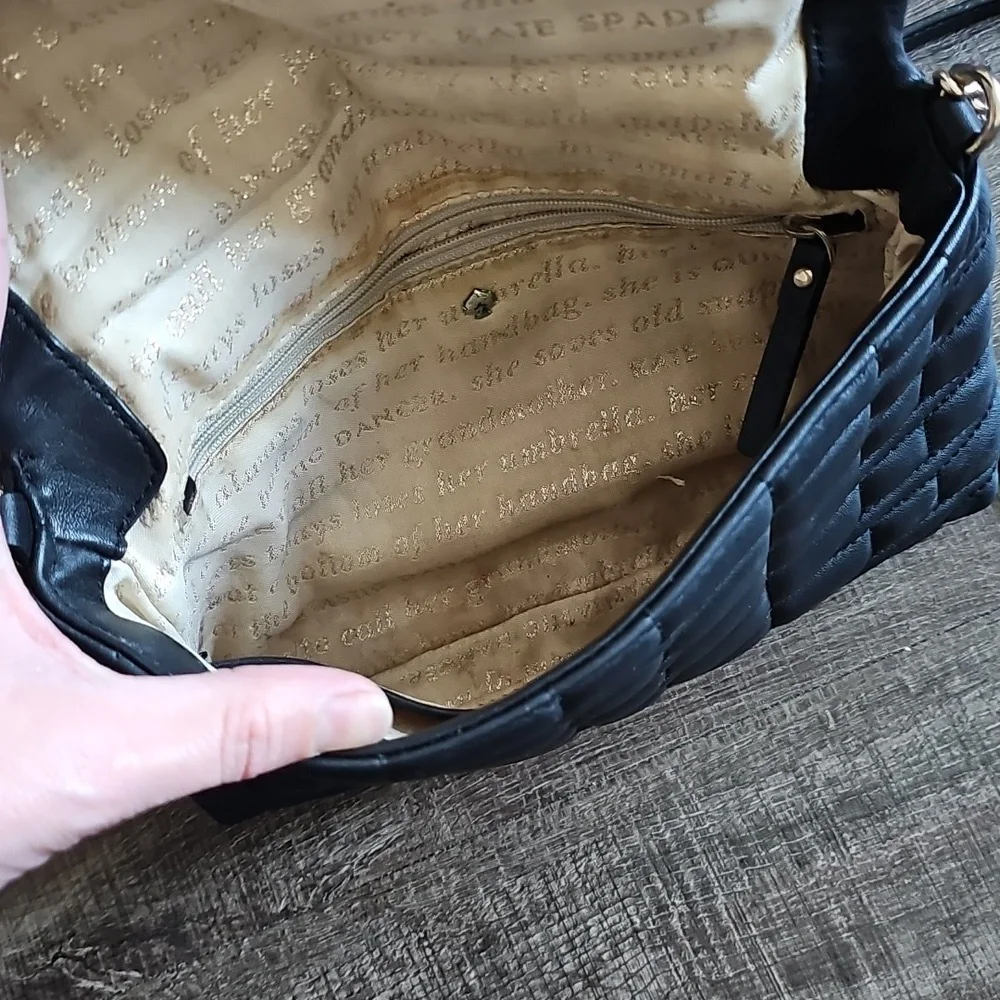 Kate Spade - Black Quilted Crossbody Bag - Picture 10 of 11